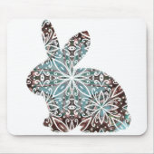 Mandala Rabbit Chocolate and Blues Muismat (Voorkant)