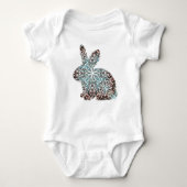 Mandala Rabbit Chocolate and Blues Romper (Voorkant)