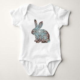 Mandala Rabbit Chocolate and Blues Romper