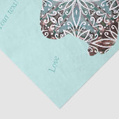 Mandala Rabbit Chocolate and Blues Tissue Paper Tissuepapier (Detail)