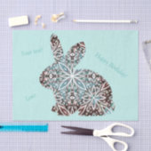Mandala Rabbit Chocolate and Blues Tissue Paper Tissuepapier (Craft)