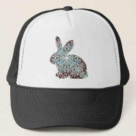 Mandala Rabbit Chocolate and Blues Trucker Pet