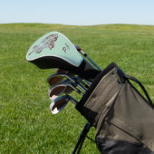 Mandala Rabbit Chocolate en Blues Golf Head Hoesje Golfheadcover (Insitu)