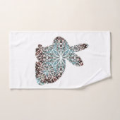 Mandala Rabbit Chocolate en Blues Towel Set Bad Handdoek (Handdoek)