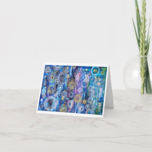 Mandala Rain Note Card Kaart (Voorkant)