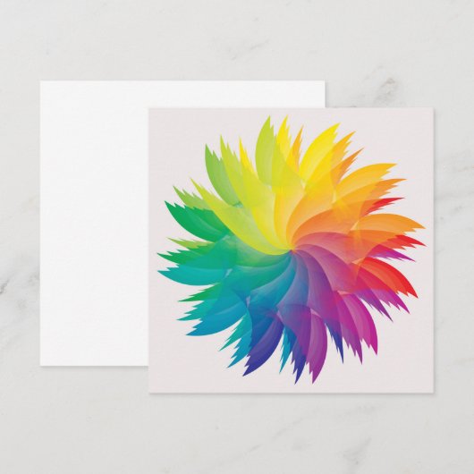 Mandala Rainbow Colors - Flower - Energy - Harmony Kaart (Voorkant / Achterkant)