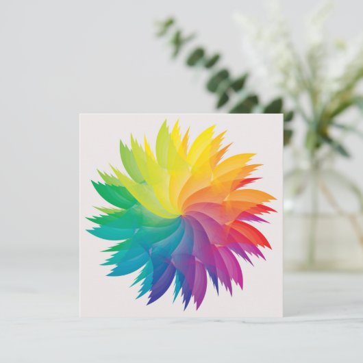 Mandala Rainbow Colors - Flower - Energy - Harmony Kaart (Staand voorkant)