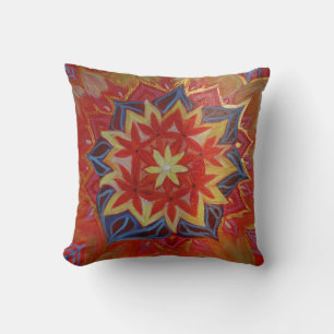 Mandala Red Floral Cushion Kussen