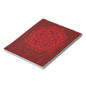Mandala red maroon notitieblok (Linkerzijde)
