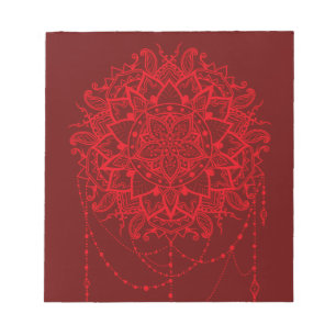 Mandala red maroon notitieblok
