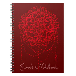 Mandala red maroon notitieboek