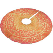 Mandala Red Oranje Gold Kerstmis Kerstboom Rok (Gekanteld)