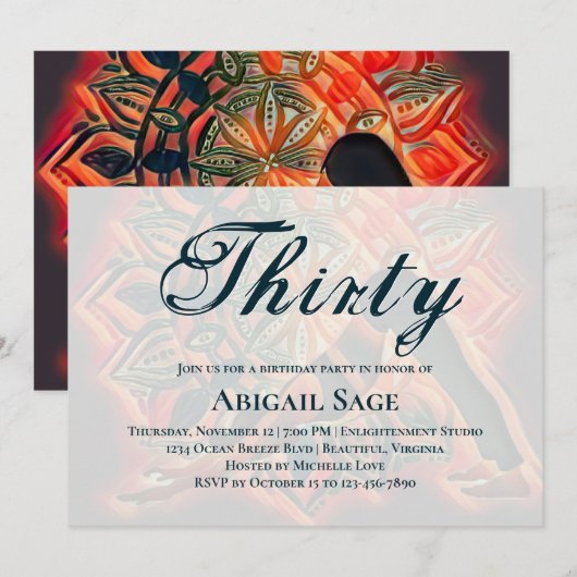 Mandala Red, zwart, bruine Yoga-feestdag Kaart (Voorkant / Achterkant)