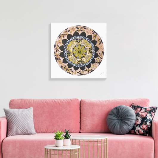 Mandala Regalis Canvas Afdruk (Insitu (Woonkamer))