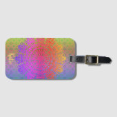 Mandala Regenboog Kleuren Bagagelabel (Voorkant (horizontaal))