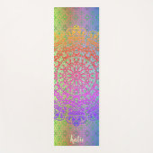 Mandala Regenboog Kleuren Yogamat (Voorkant)