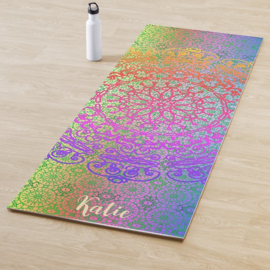 Mandala Regenboog Kleuren Yogamat (In situ)