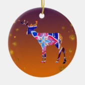 Mandala Reindekerst Keramisch Ornament (Voorkant)