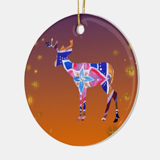 Mandala Reindekerst Keramisch Ornament (Links)