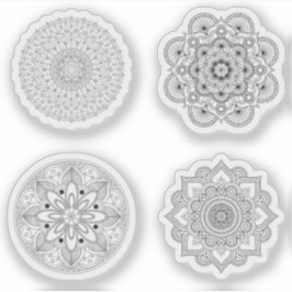 Mandala Retro hand henna tatoeage set 4x Sticker