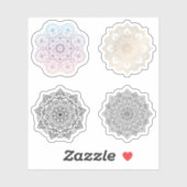 Mandala Retro hand henna tattoo set 4x Sticker (Vel)