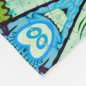 Mandala Retro Mosaic Green Blue Pattern Fleece Deken (Hoek)