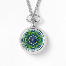 Mandala Retro Mosaic Green Blue Pattern