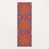 Mandala Retro Oranje Floral Psychedelic Yoga Mat (Voorkant)