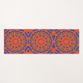 Mandala Retro Oranje Floral Psychedelic Yoga Mat (Voorkant (horizontaal))