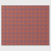 Mandala Retro Oranje Hipster Cadeaupapier (Vlak)