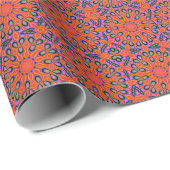 Mandala Retro Oranje Hipster Cadeaupapier (Rol Hoek)