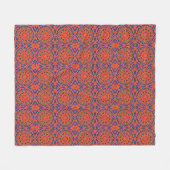 Mandala Retro Oranje Hipster Decor Fleece Deken (Voorkant (Horizontaal))