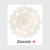 Mandala Retro tattoo met handgetekend goud Sticker (Vel)