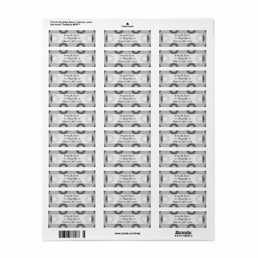 Mandala Return Address Labels (Full Sheet)