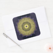 Mandala rond patroon vierkante sticker (Envelop)