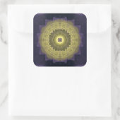 Mandala rond patroon vierkante sticker (Tas)