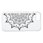 Mandala. Rond zwart-wit oosterpatroon Case-Mate iPhone Case (Achterkant (Horizontaal))