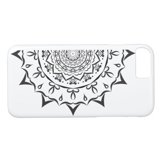 Mandala. Rond zwart-wit oosterpatroon Case-Mate iPhone Case (Achterkant (Horizontaal))