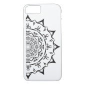 Mandala. Rond zwart-wit oosterpatroon Case-Mate iPhone Case (Achterkant)