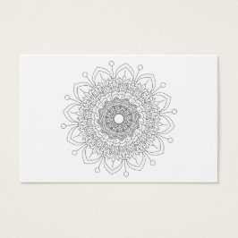 Mandala. Rond zwart-wit oosterpatroon. Visitekaartjes