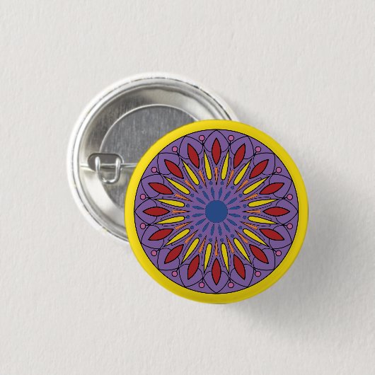 Mandala Ronde Button 3,2 Cm (Voorkant /achterkant)