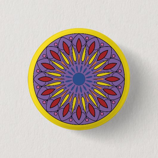 Mandala Ronde Button 3,2 Cm (Voorkant)