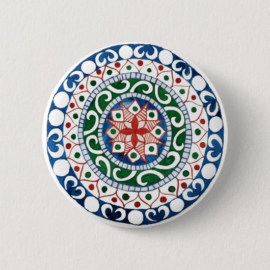 Mandala Ronde Button 5,7 Cm (Voorkant)