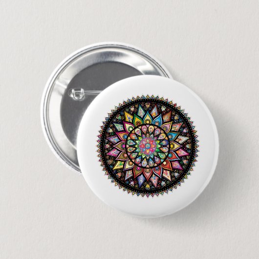 Mandala Ronde Button 5,7 Cm (Voorkant /achterkant)