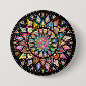 Mandala Ronde Button 7,6 Cm (Voorkant)