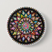 Mandala Ronde Button 7,6 Cm (Voorkant)