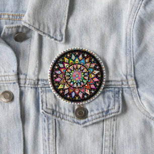 Mandala Ronde Button 7,6 Cm