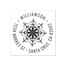 Mandala | Ronde familienaam Retouradres