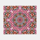 Mandala ronde kaleidoscope sierdecoratie c fleece deken (Voorkant (Horizontaal))