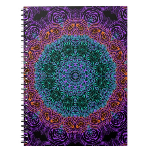 Mandala ronde kaleidoscope sierdecoratie c notitieboek (Voorkant)